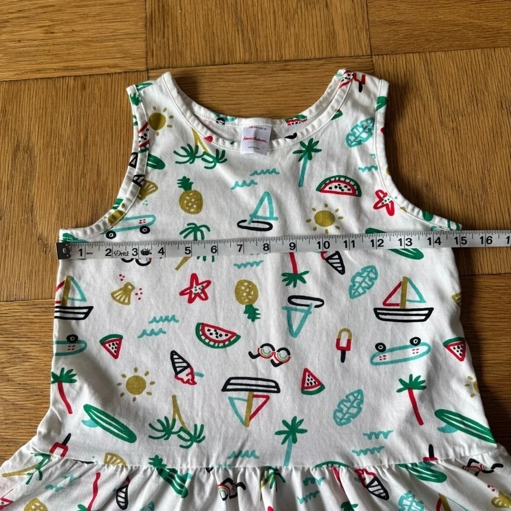 Hanna Andersson 10 Years Peplum Tank Beach Day Summer Vacation Top